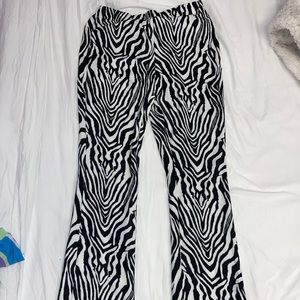 ZEBRA SET - flare pants with tie up shirt